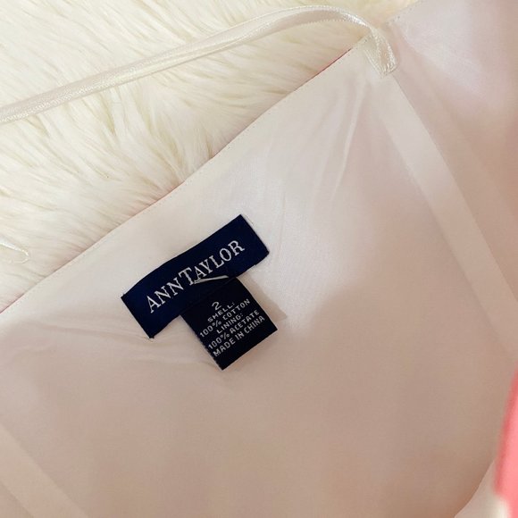 Ann Taylor Vintage Pink Peach Stripes Dress Size 2 - Picture 5 of 10